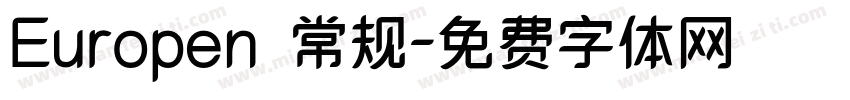 Europen 常规字体转换
